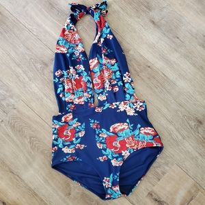 XL Women's Floral Bathing Suit Swimsuit